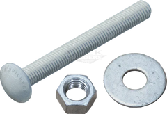 1/2" x 4-1/2" Carriage Bolt Set, Galvanized - floating dock hardware