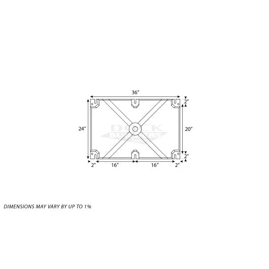 24" x 36" x 20" PermaFloat dock float for floating docks and boat docks