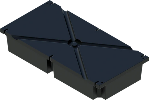 PermaFloat dock float 24" x 48" x 8", foam-filled polyethylene floating dock float