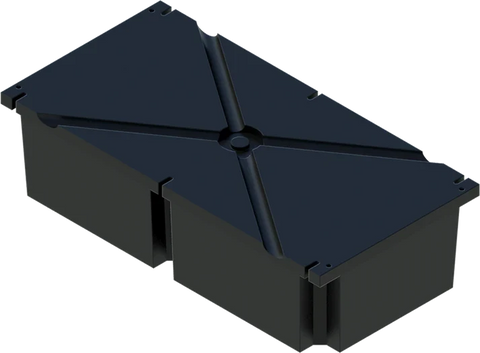 PermaFloat dock float 24" x 48" x 12", foam-filled polyethylene floating dock float