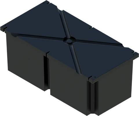 PermaFloat dock float 24" x 48" x 18", foam-filled polyethylene floating dock float