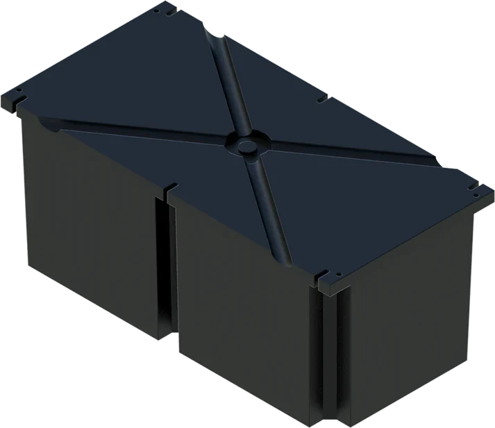 PermaFloat dock float 24" x 48" x 20", foam-filled polyethylene floating dock float