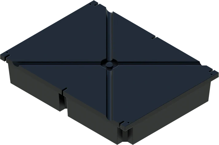 PermaFloat dock float 36" x 48" x 8", foam-filled polyethylene floating dock float