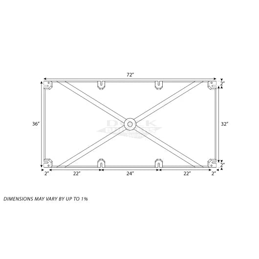 Foam-filled 36" x 72" x 20" polyethylene dock float by PermaFloat