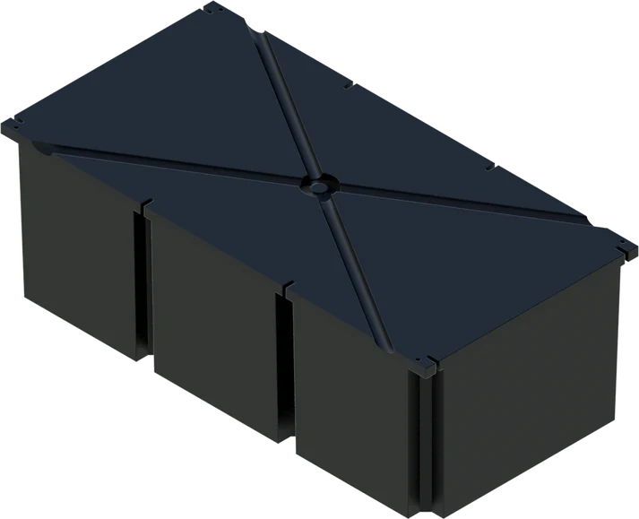 PermaFloat dock float 36" x 72" x 24", foam-filled polyethylene floating dock float