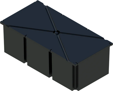 PermaFloat dock float 36" x 72" x 24", foam-filled polyethylene floating dock float