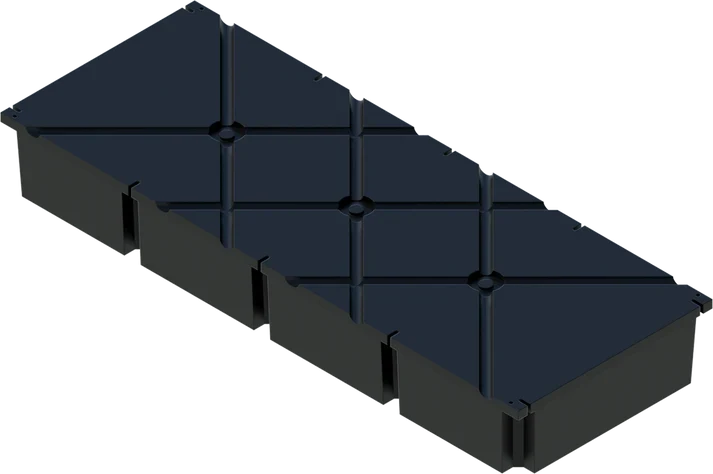 PermaFloat dock float 36" x 96" x 16", foam-filled polyethylene floating dock float