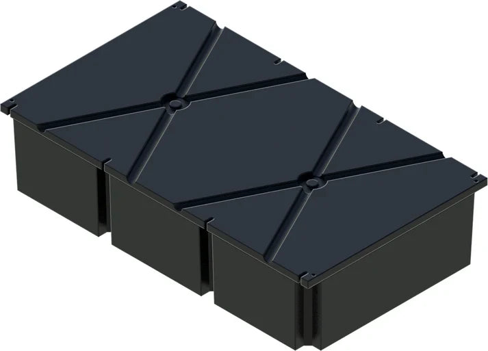 PermaFloat dock float 42" x 72" x 16", foam-filled polyethylene floating dock float