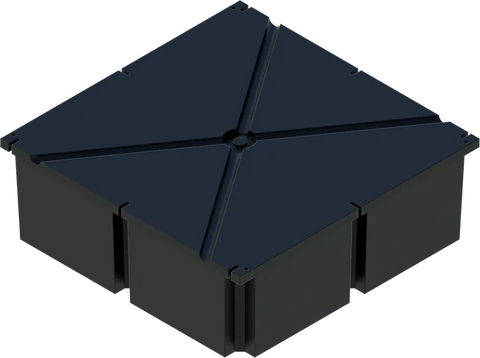 PermaFloat dock float 48" x 48" x 16", foam-filled polyethylene floating dock float