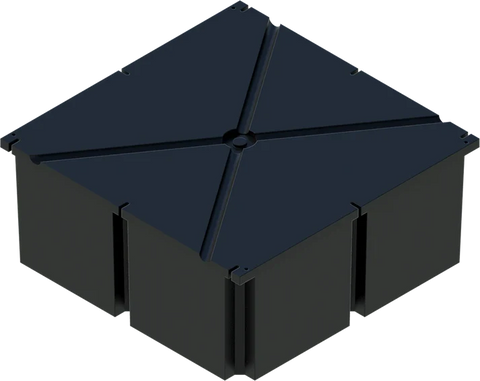 PermaFloat dock float 48" x 48" x 20", foam-filled polyethylene floating dock float