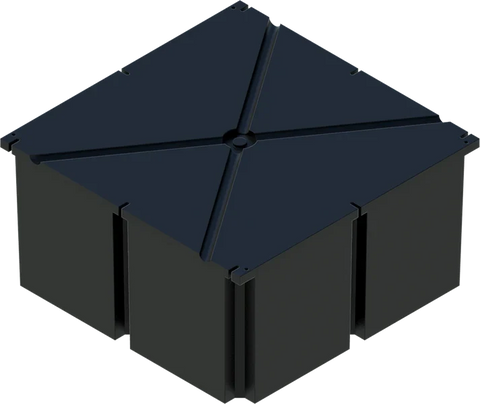 PermaFloat dock float 48" x 48" x 24", foam-filled polyethylene floating dock float