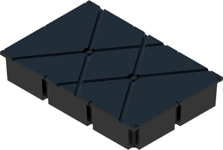 PermaFloat dock float 48" x 72" x 12", foam-filled polyethylene floating dock float