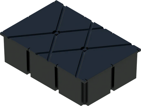PermaFloat dock float 48" x 72" x 20", foam-filled polyethylene floating dock float