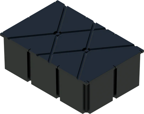 PermaFloat dock float 48" x 72" x 24", foam-filled polyethylene floating dock float