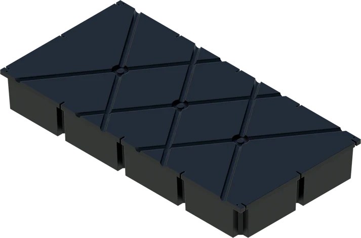 PermaFloat dock float 48" x 96" x 12", foam-filled polyethylene floating dock float