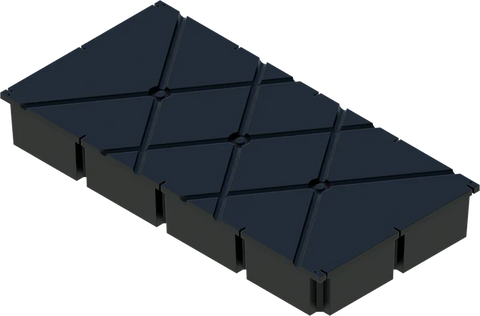 PermaFloat dock float 48" x 96" x 12", foam-filled polyethylene floating dock float
