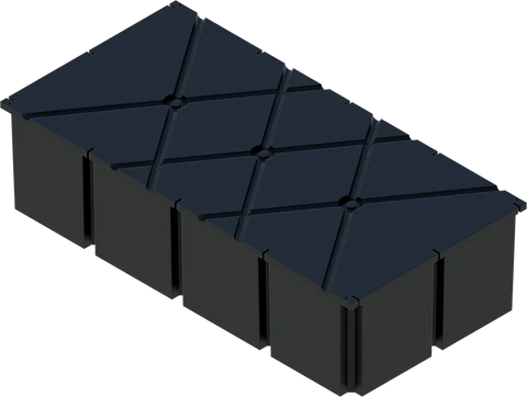 PermaFloat dock float 48" x 96" x 24", foam-filled polyethylene floating dock float