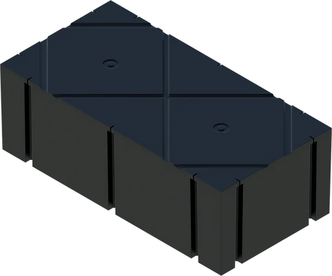 PermaFloat dock float 48" x 96" x 32", foam-filled polyethylene floating dock float