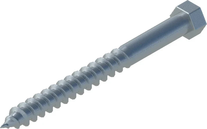 3/8" x 4" Hex Lag Bolt, Stainless Steel - floating dock hardware