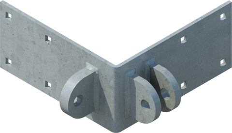 Outside Corner Male-Female - floating dock hardware