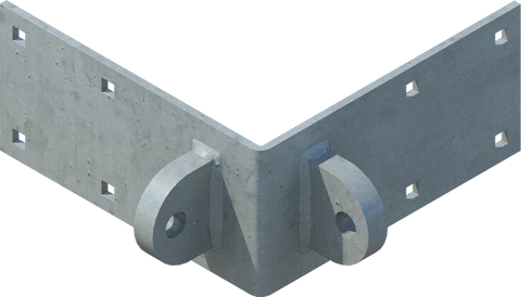 Outside Corner Male-Male - floating dock hardware
